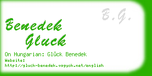 benedek gluck business card