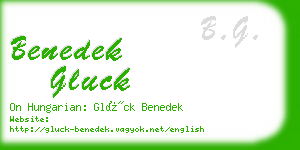 benedek gluck business card